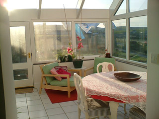 Conservatory in the sunlight
